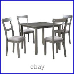 Stable & Durable 5-Piece Dining Table Set Furniture Set for Kitchen Grey