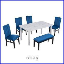 Sturdy and Durable 6 Piece Dining Table Set with Table and 4 Chairs & Bench