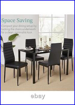 Table Set 5-Piece Glass Dining Set, Modern Kitchen Table