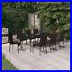 Tidyard 9 Piece Dining Set Glass Tabletop Table and 8 Garden Chairs Poly E3C1