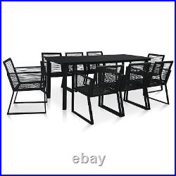 Tidyard 9 Piece Dining Set Rectangle Glass Tabletop Table with 4 Chairs S1M0