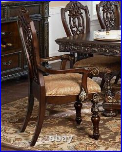 Traditional Dining Room Furniture 9 piece Brown Rectangular Table Chairs Set C50